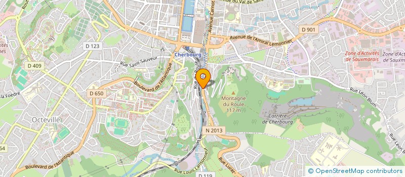 localisation de l'entreprise EURO-PNEUS à CHERBOURG-EN-COTENTIN