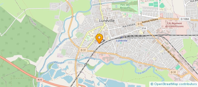 localisation de l'entreprise EURO QUALITE à LUNEVILLE