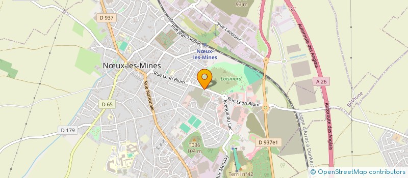 localisation de l'entreprise EURO RENOV' à NOEUX LES MINES