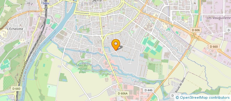 localisation de l'entreprise EURO RESEAUX  SENS