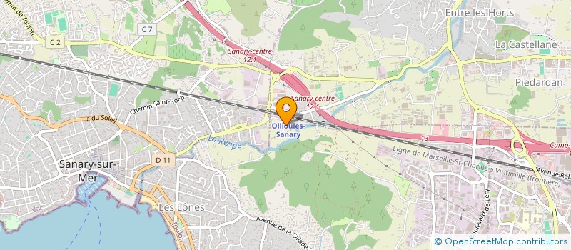 localisation de l'entreprise EURO RESEAUX à OLLIOULES