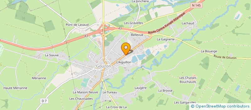 localisation de l'entreprise EURO RESERVOIR à GOUZON