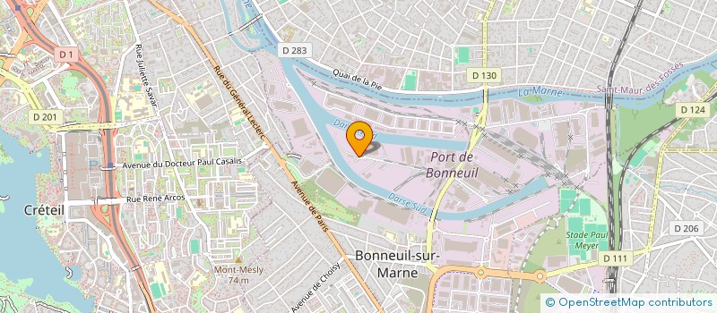 localisation de l'entreprise EURO ROUTAGE à BONNEUIL-SUR-MARNE