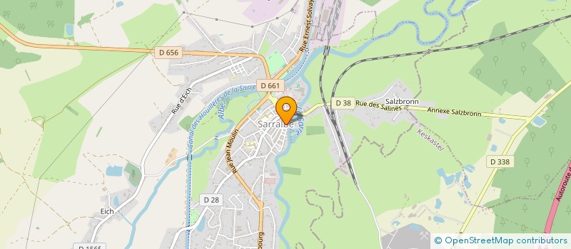 localisation de l'entreprise EURO SAAR INTERIM SARL à SARRALBE