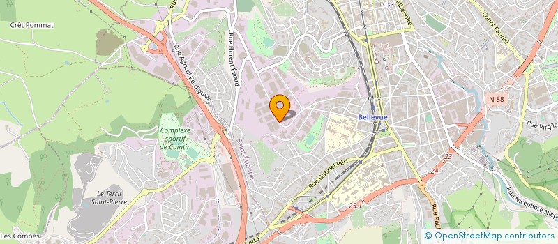 localisation de l'entreprise EURO SANDOW à SAINT-ETIENNE