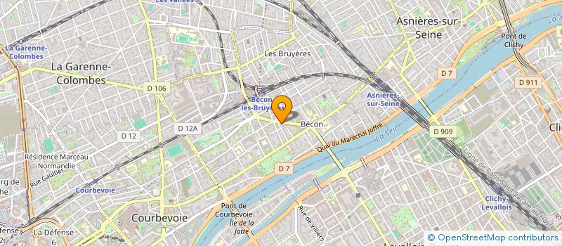 localisation de l'entreprise EURO SARL ACTIV SECURITE PROTECTION à COURBEVOIE