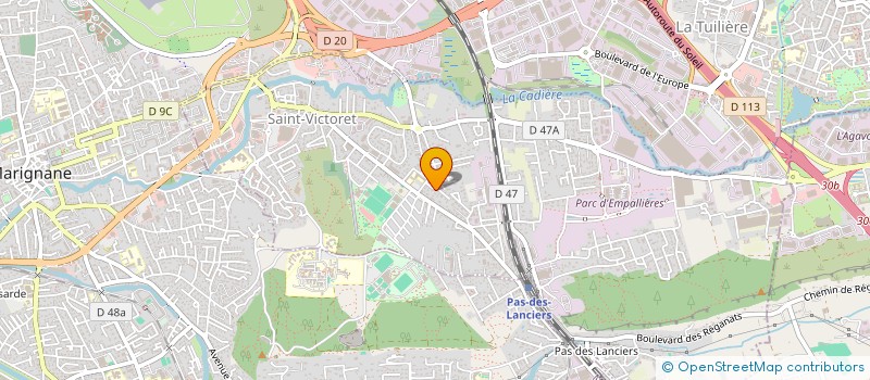 localisation de l'entreprise EURO SECRETARIAT  SAINT-VICTORET