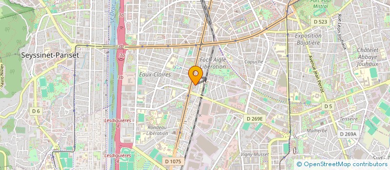 localisation de l'entreprise EURO SECURITE ASSISTANCE DAUPHINE à GRENOBLE