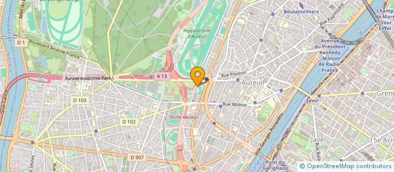 localisation de l'entreprise EURO-SERVICE AUTEUIL  PARIS