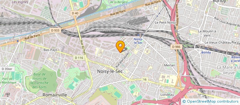 localisation de l'entreprise EURO SERVICES LABO à NOISY-LE-SEC