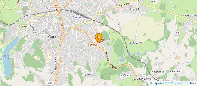 localisation de l'entreprise EURO STAR à GUERET