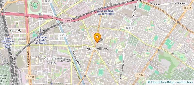 localisation de l'entreprise EURO STONE à AUBERVILLIERS