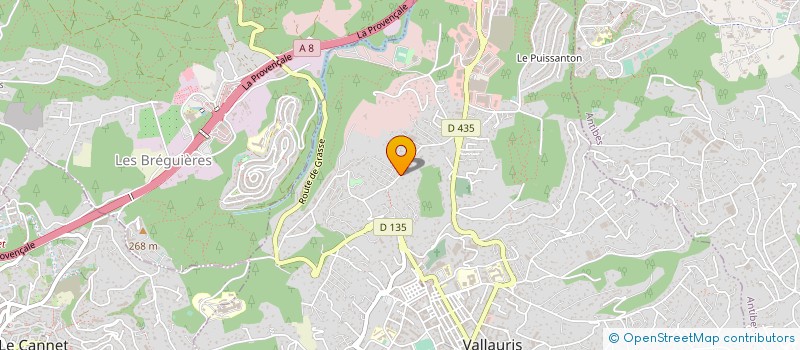 localisation de l'entreprise EURO SUD CLOISON à VALLAURIS