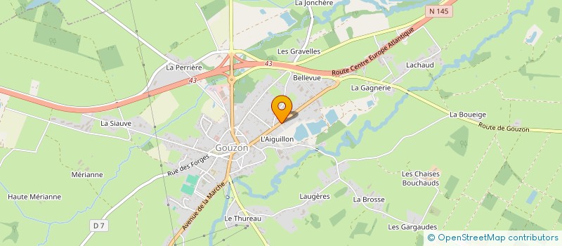 localisation de l'entreprise EURO TANK 23 à GOUZON