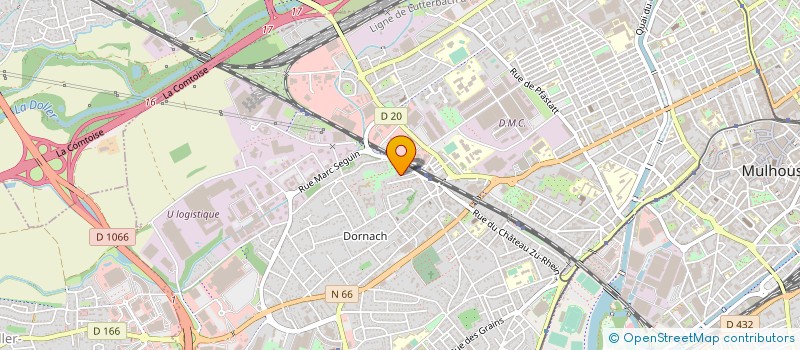 localisation de l'entreprise EURO TAXI 68 à MULHOUSE