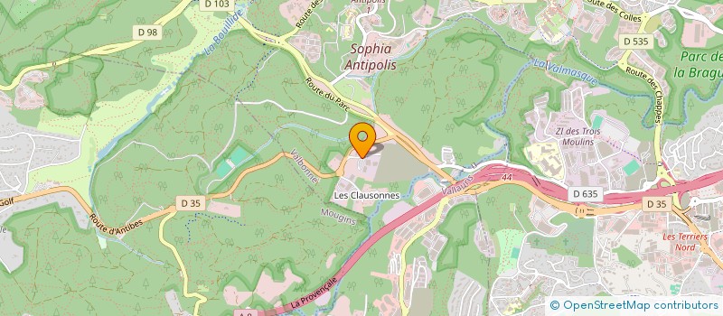 localisation de l'entreprise EURO TECHNIC'EAUX  VALBONNE