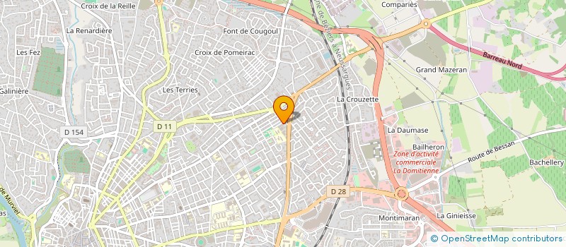 localisation de l'entreprise EURO TOITURES à BEZIERS