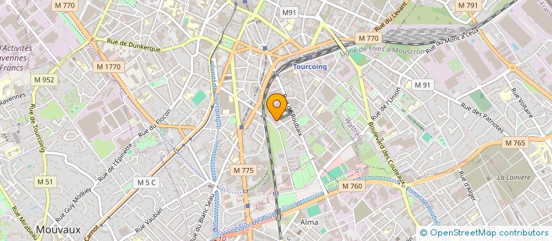 localisation de l'entreprise EURO TRANS  TOURCOING