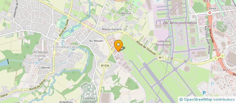 localisation de l'entreprise EURO TRANS CONCEPT à CORNEBARRIEU
