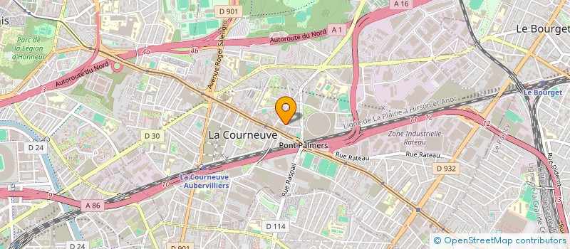 localisation de l'entreprise EURO-TRANS-FRET à LA COURNEUVE