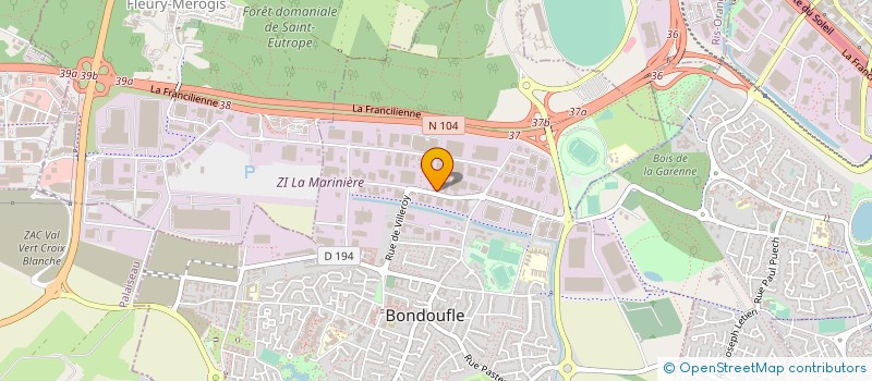localisation de l'entreprise EURO TRANSMISSIONS à BONDOUFLE