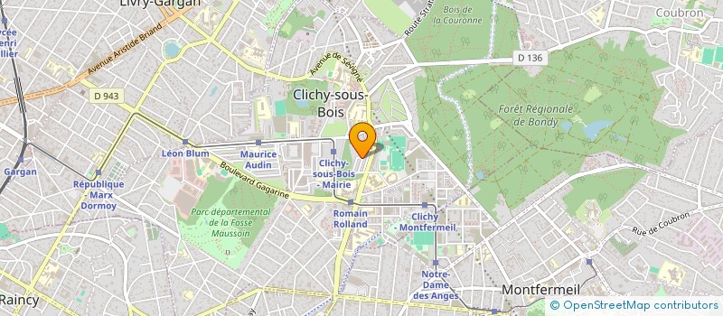 localisation de l'entreprise EURO-TROPIC SERVICES à CLICHY-SOUS-BOIS