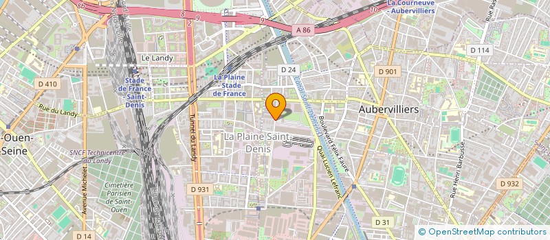 localisation de l'entreprise EURO.TVS - TRAITEMENT VALEURS SERVICES  AUBERVILLIERS