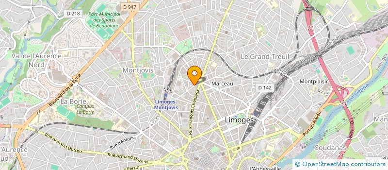 localisation de l'entreprise EURO-VAC à LIMOGES