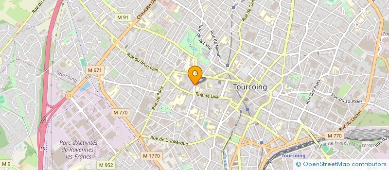 localisation de l'entreprise EURO VETEMENTS à TOURCOING