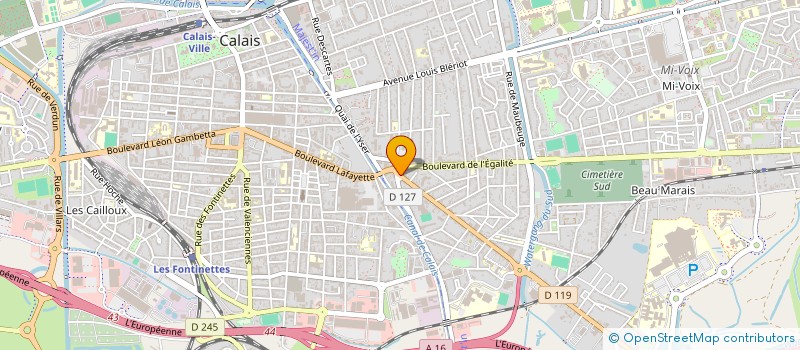 localisation de l'entreprise EURO VIANDES HAL  CALAIS