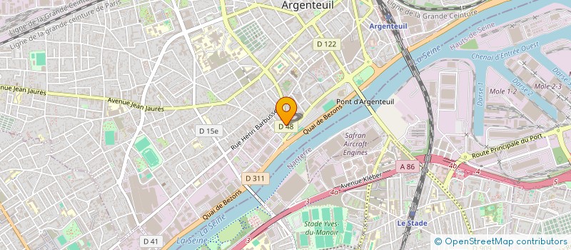 localisation de l'entreprise EURO W  ARGENTEUIL