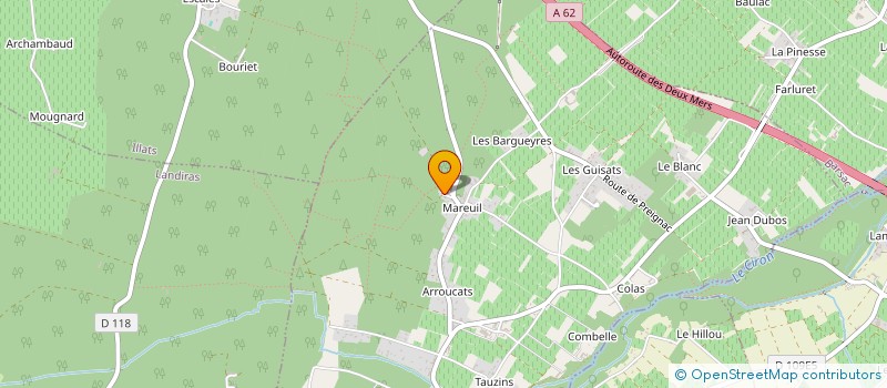 localisation de l'entreprise EUROA EXPERTISES  PUJOLS-SUR-CIRON