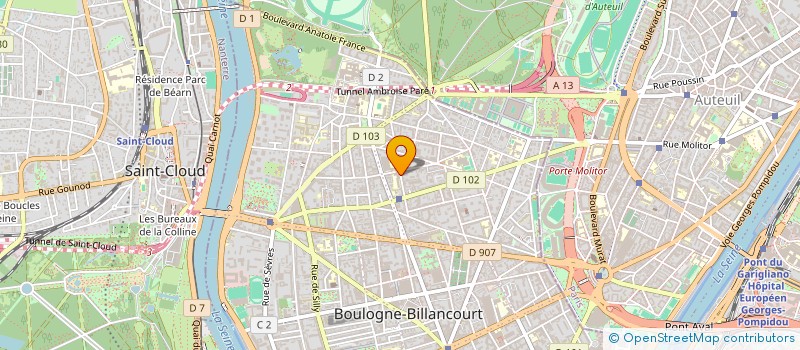 localisation de l'entreprise EUROACCESS SARL à BOULOGNE-BILLANCOURT