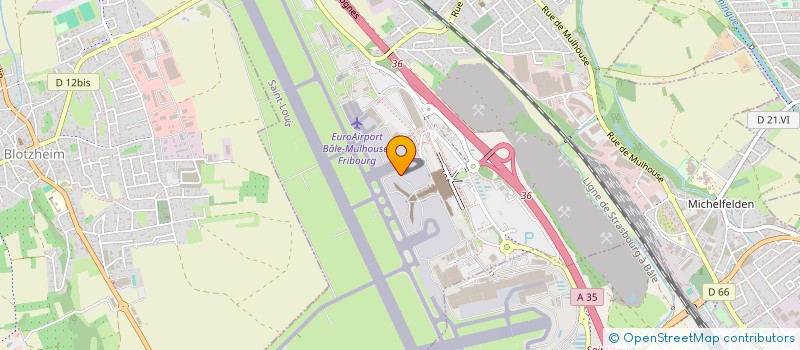 localisation de l'entreprise EUROAIRSPORT à SAINT-LOUIS