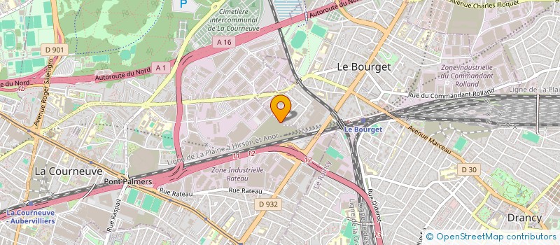 localisation de l'entreprise EUROBAT 3000 à LA COURNEUVE