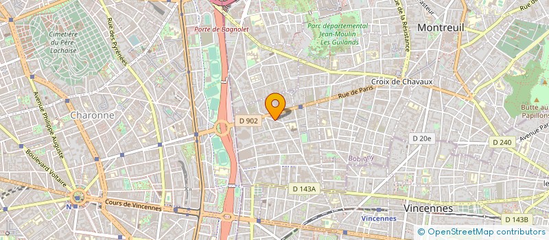 localisation de l'entreprise EUROBAT à MONTREUIL
