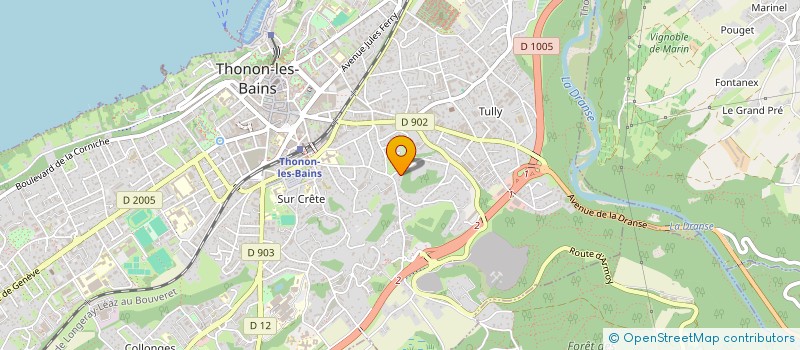 localisation de l'entreprise EUROBAT MACONNERIE à THONON-LES-BAINS