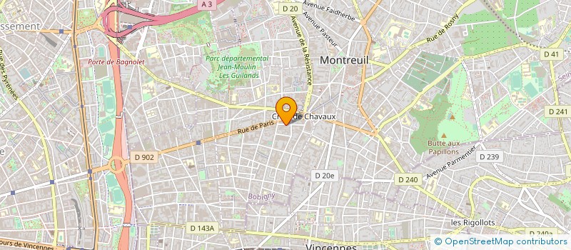 localisation de l'entreprise EUROBONHEUR DE PARIS à MONTREUIL