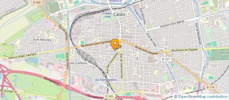 localisation de l'entreprise EUROBURO  CALAIS