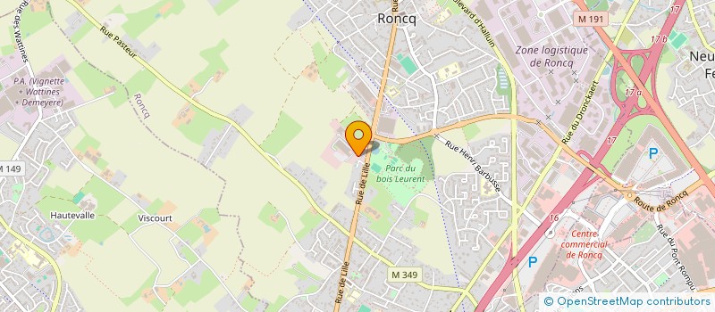 localisation de l'entreprise EUROCAMO à RONCQ
