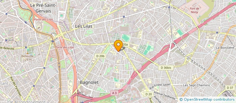 localisation de l'entreprise EUROCARS à BAGNOLET