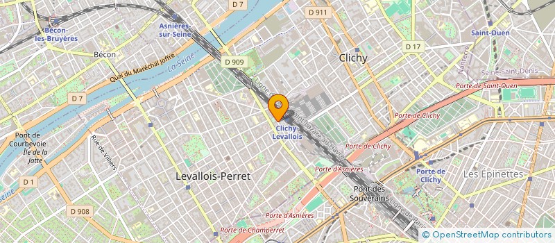 localisation de l'entreprise EUROCOM à LEVALLOIS-PERRET