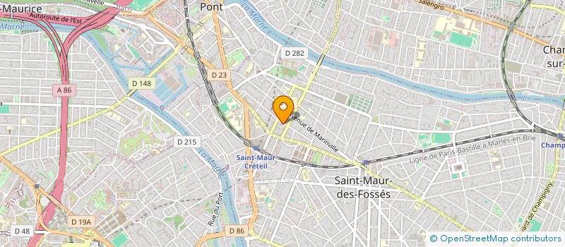localisation de l'entreprise EUROCOM à SAINT-MAUR-DES-FOSSES