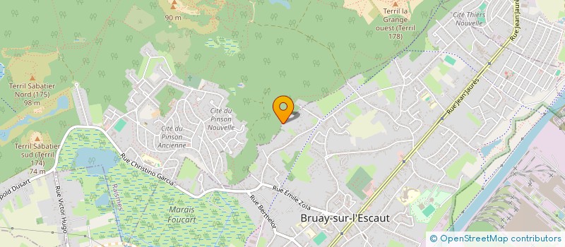 localisation de l'entreprise EUROCONSTRUCT à BRUAY-SUR-L'ESCAUT