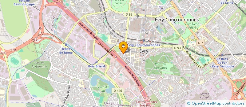 localisation de l'entreprise EUROCONTACT à EVRY-COURCOURONNES