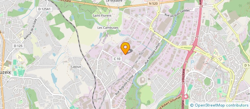 localisation de l'entreprise EUROCOURSES à LIMOGES