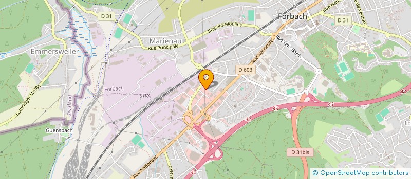 localisation de l'entreprise EURODATA  FORBACH