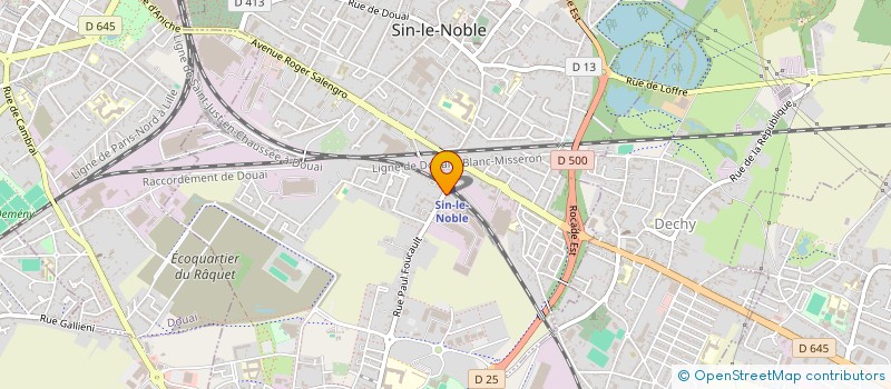 localisation de l'entreprise EURODECO à SIN-LE-NOBLE