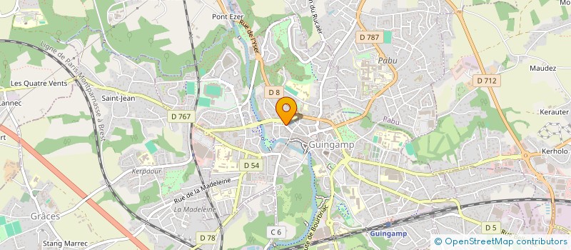 localisation de l'entreprise EURODECOR à GUINGAMP