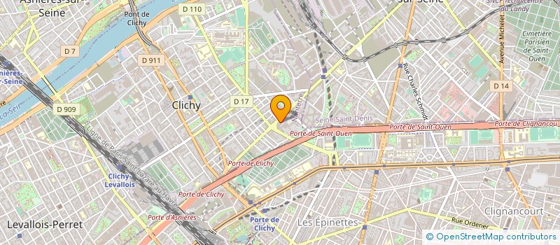 localisation de l'entreprise EURODIF FRANCE SOCIETE EUROP DIFFUSION à CLICHY
